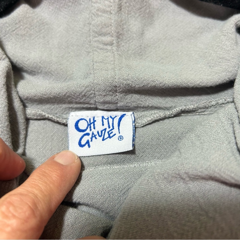 Oh My Gauze! Gray sleeves top size medium (2) - Picture 2 of 4